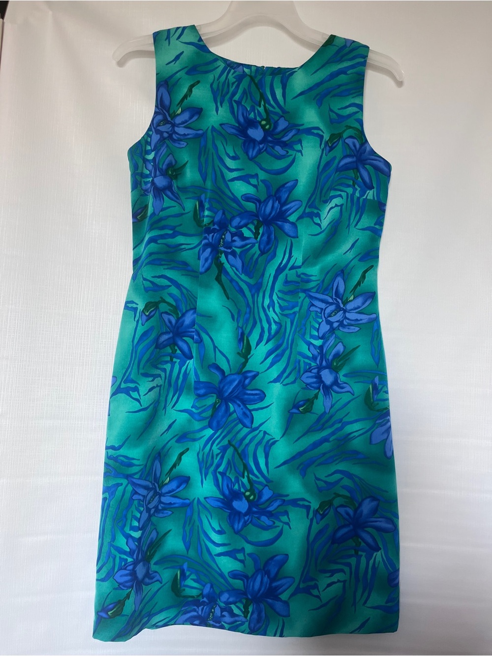 dressbarn Teal & Blue Floral Midi Dress size10